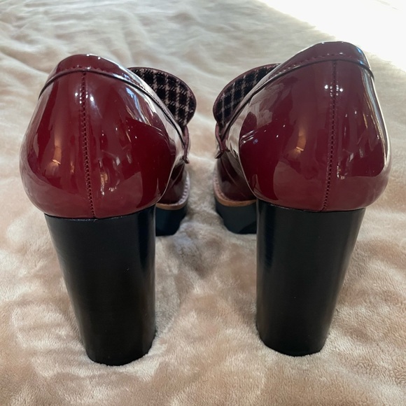 Antonio Melani Chunky Lug Platform Shoe Burgundy (8M) NWT - Picture 8 of 9